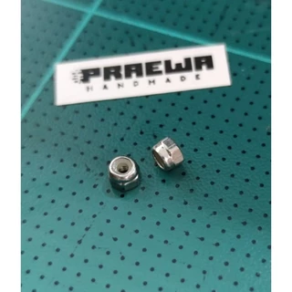 [6ชิ้น] Locknut M2 สแตนเลส 304 ชุด เงางามทนทาน ใช้กับประแจ 4.0 mm - Mini4WD M2 Locknut Stainless Steel