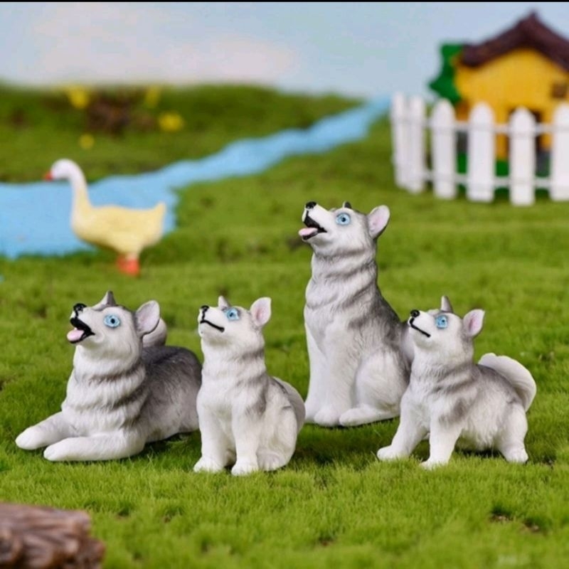 หมา ตุ๊กตาแต่งสวนจิ๋ว สวนถาด ขนาดเล็ก