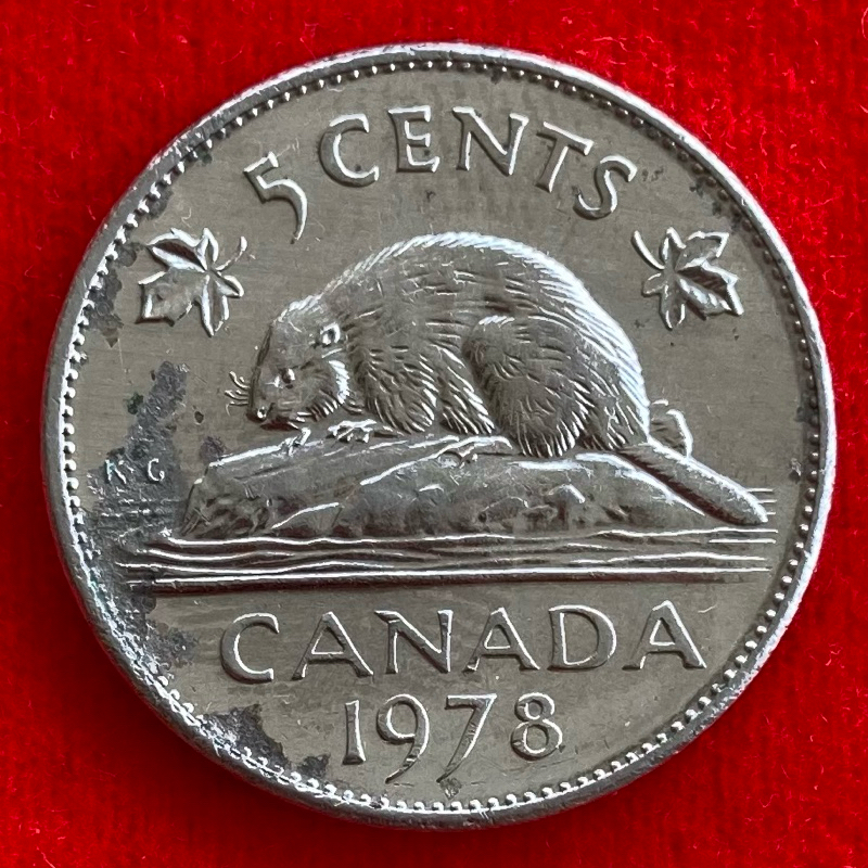 🇨🇦 เหรียญแคนาดา Canada 5 cents ปี 1978 เหรียญต่างประเทศ
