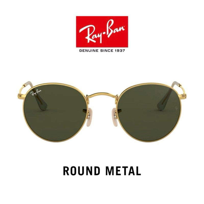 ส่งต่อ Ray-Ban Round Metal size 50- RB3447 001 แว่นตากันแดด