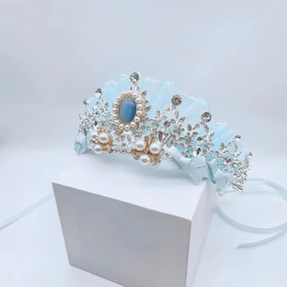 มงกุฎเจ้าหญิงเด็ก ที่คาดผมเอลซ่า ประดับคริสตัล สามารถปรับได้ เครื่องประดับเด็กผู้หญิง สําหรับงานแต่งงาน งานเทศกาล