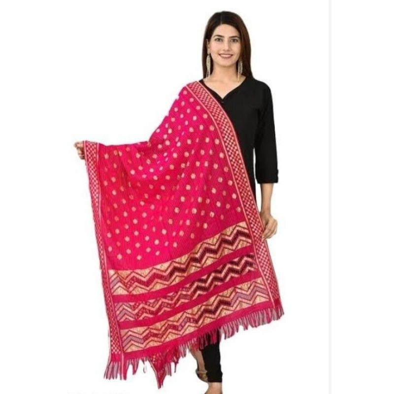 ดูปัตตาอินเดีย ชุนนี ผ้าพันคอผ้าฝ้าย indian dupatta,chunni,scarf in cotton fabric