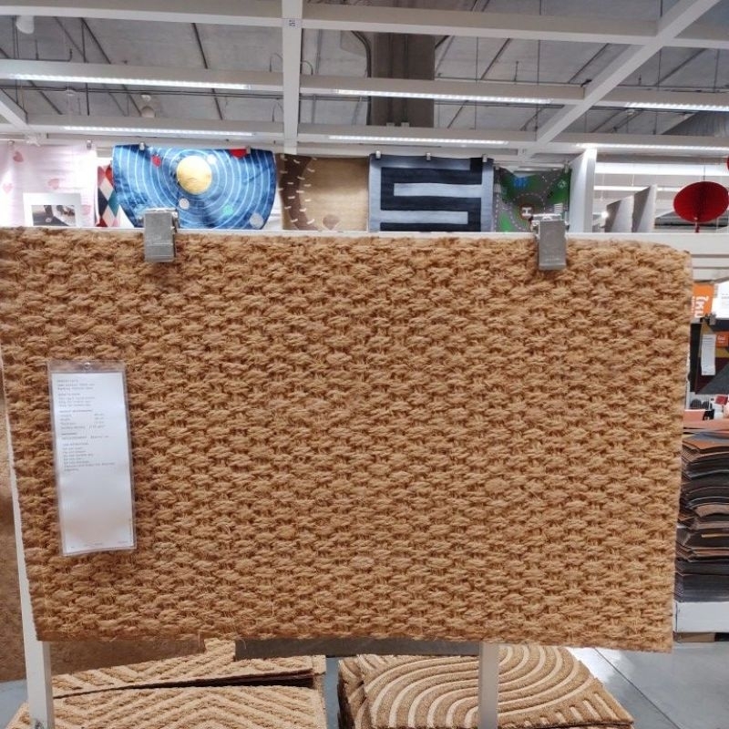 IKEA,แท้,พรมเช็ดเท้าหน้าประตู,สีเนเซอรัล,50x80ซม.พรมใยมะพร รูปที่ 2