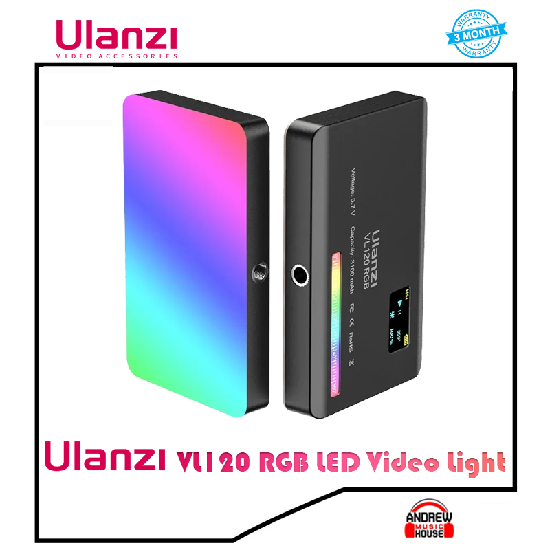 Ulanzi VL120 ไฟดารา ไฟไลฟ์สด ไฟติดหัวกล้อง แสง RGB 360 สี (ประกัน 3 เดือน)