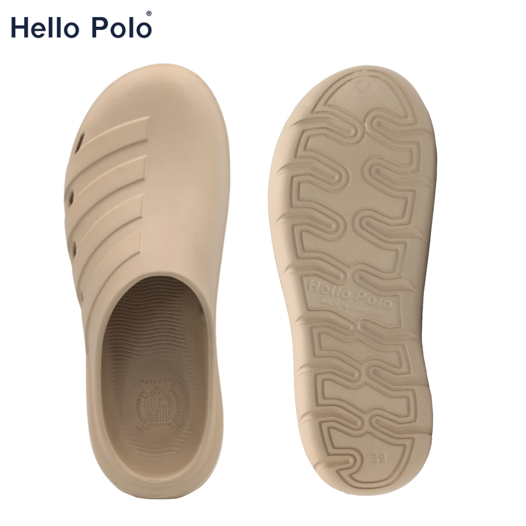Hello Polo รองเท้าแตะแบบสวม unisex รุ่น HP8019 แฟชั่น พื้นนิ่ม กันน้ำ วัสดุ EVA