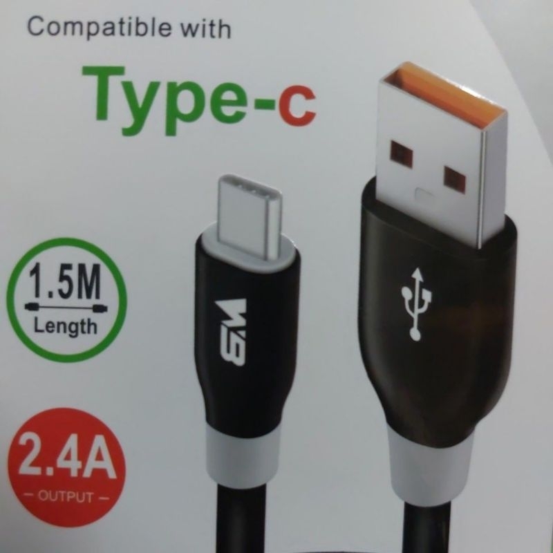 ที่ชาร์ตโทรศัพท์ Type-c 1.5 เมตร 2.4 output USB-C data cable