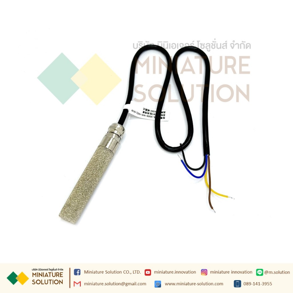 Temperature and humidity sensor transmitter RS485 mini Prob (หัว Stainless ไม่มีเกลียว) (MI-Air-TH-mini-SS)