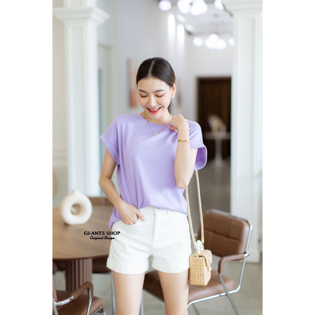 🌟👚เสื้อยืดแขนเบิ้ล “มิ นิ มอล” ทรงแขนเต่อ code:6050 - รูปที่ 5