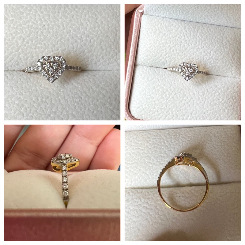 พร้อมส่ง แหวนเพชรแท้ ทองแท้18K ราคาส่ง