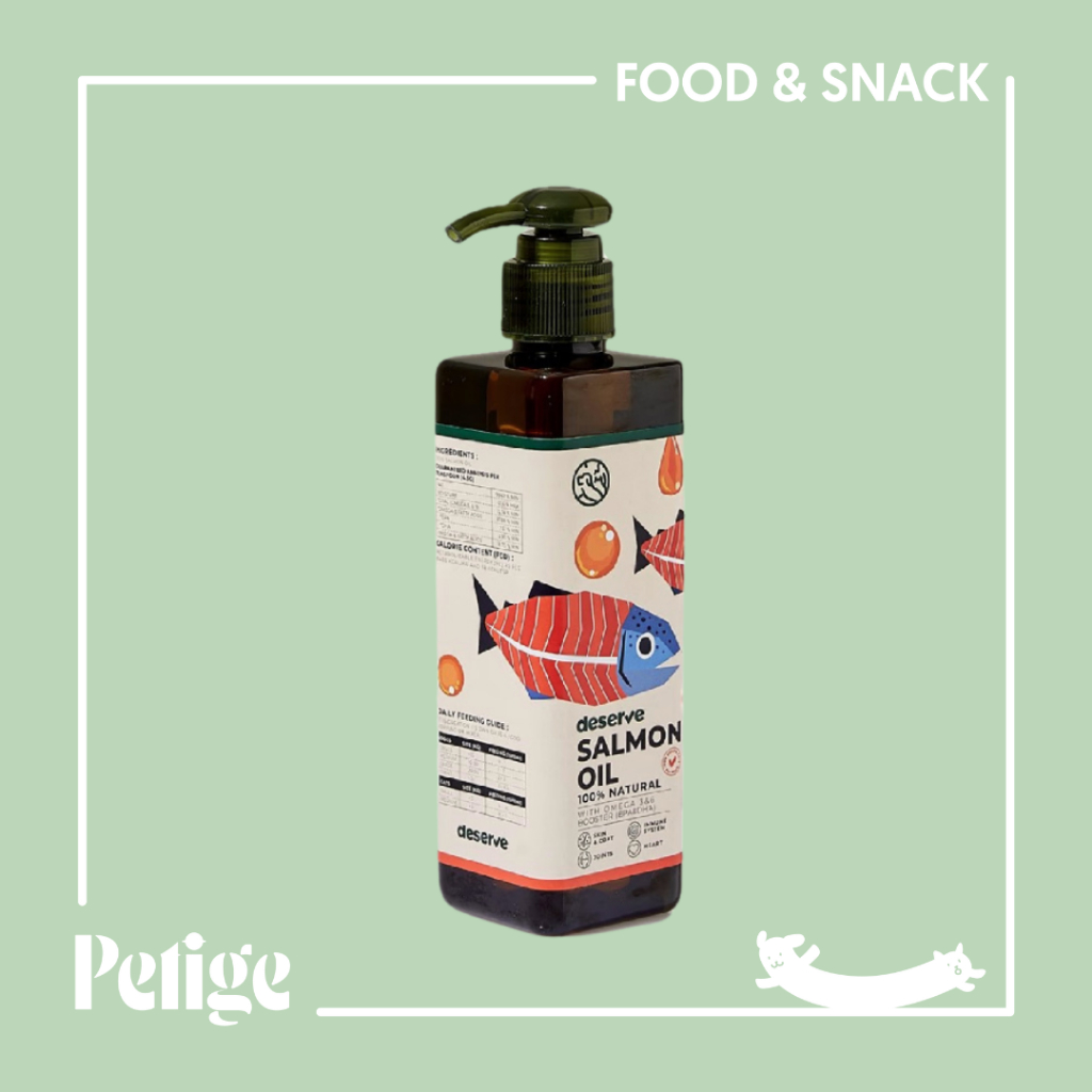 Deserve  น้ำมันปลาแซลมอนแท้ Salmon Oil100% เหมาะสำหรับสุนัขและแมว