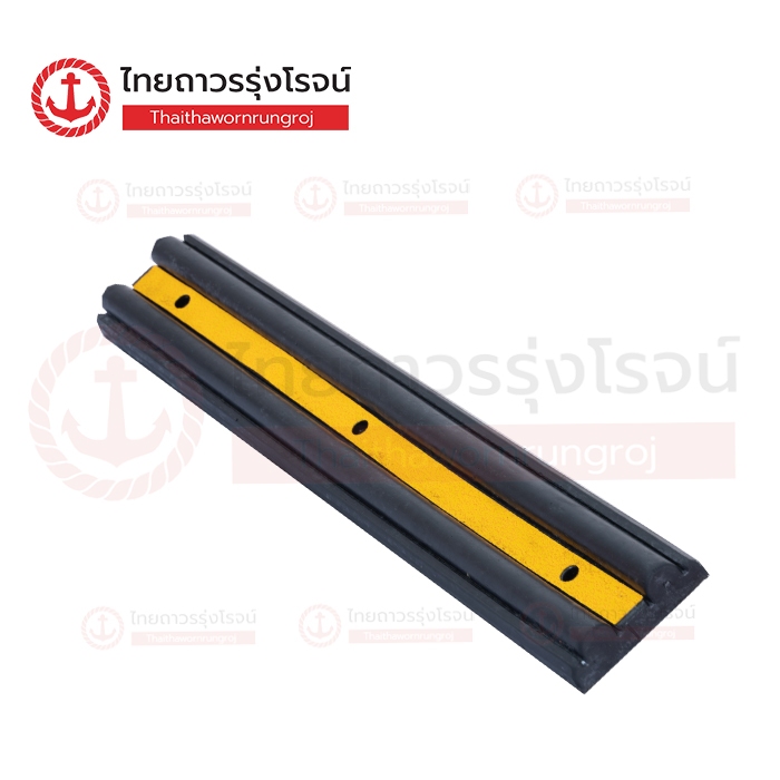 SAFETY T WG-15 ยางกันชนกำแพง แบบ2ปุ่ม เหลือง-ดำ กว้าง 15cm หนา 5cm ยาว 100cm 4.5kg รุ่น WG-15 |ชิ้น|