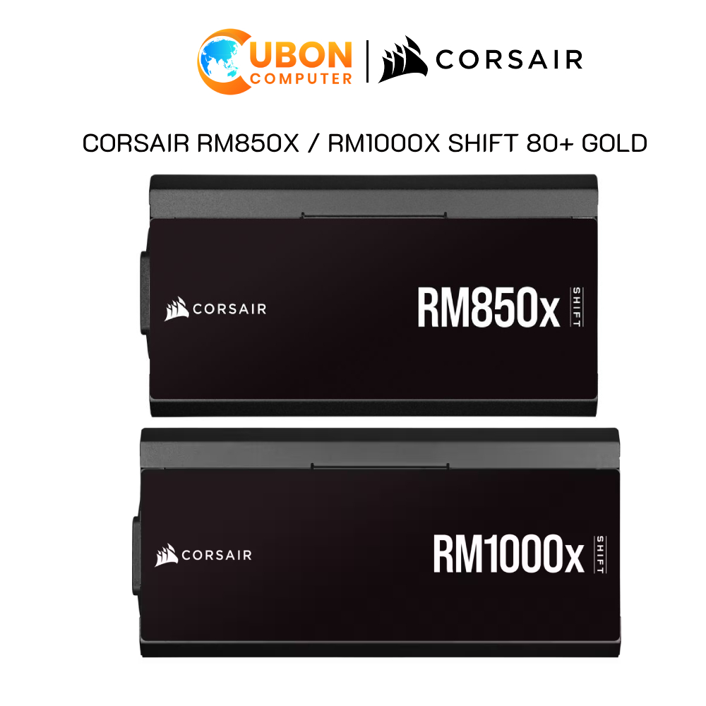 POWER SUPPLY (อุปกรณ์จ่ายไฟ) CORSAIR RM850X / 1000X SHIFT -80 PLUS GOLD รับประกัน 10 ปี