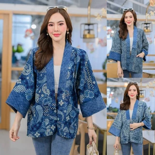 เสื้อคลุมยูกาตะ ผ้ากัดลาย ใส่คลุมได้ทั้งหญิงและชาย