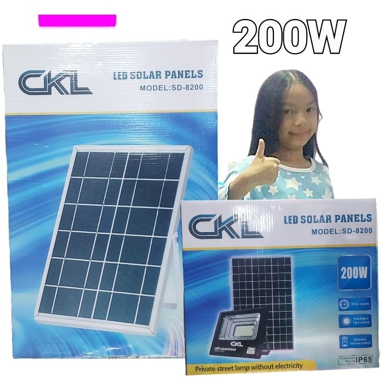 cholly.shop CKL-8200-200W / 8120-120W  LED SOLAR PANELS สปอตไลท์ โซล่าเซลล์  แสงสีขาว