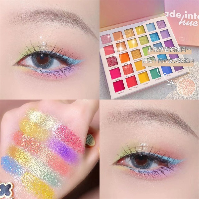 IWANT อายแชโดว์ 30สี อายแชโดว์ พาเลทตา พาเลทอายแชโดว์ เนื้อแมตต์ กลิตเตอร์ ประกายมุก สีรุ้ง กันน้ํา