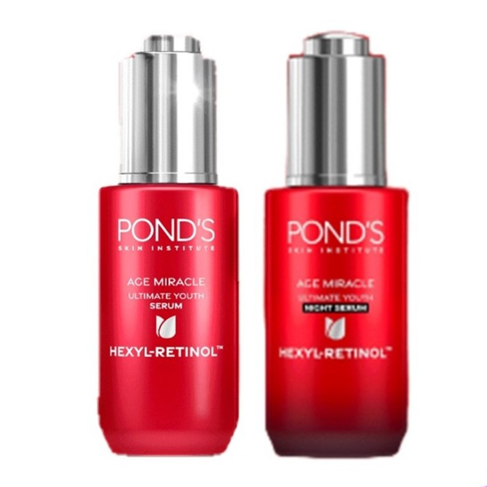 PONDS Age Miracle Serum (Day serum 30g.+ Night Serum30g) พอนด์ส เอจ มิราเคิล เซรั่ม (เดย์ เซั่ม+ไนท์