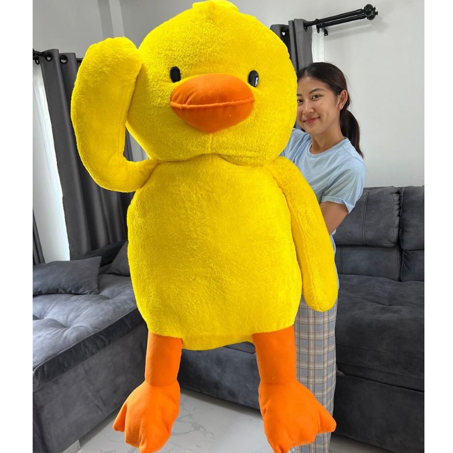 ตุ๊กตาเป็ดตะเบ๊ะ ตัวใหญ่ขนาด 120 ซม ขนนุ่ม นอนกอดได้เลย