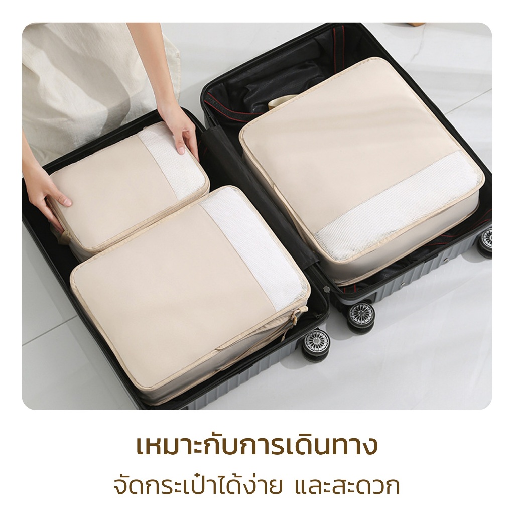 Hanaso กระเป๋าจัดระเบียบ 1เซ็ต 3ใบ กระเป๋าเก็บของ ถุงเก็บของ สำหรับเดินทาง ท่องเที่ยว ชุดเดินทาง travel organizer bag
