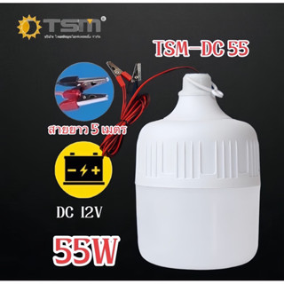 หลอดไฟ LED ใช้ไฟ DC 12Vพร้อมสายปากคีบ แสงสีขาว 55W สายไฟยาว …