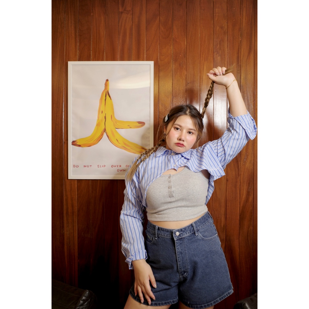 50-50 Shirt 💘 (เฉพาะเชิ้ต)แบบครึ่งตัว ปัก merry house - merrychubbyhouse - รูปที่ 7