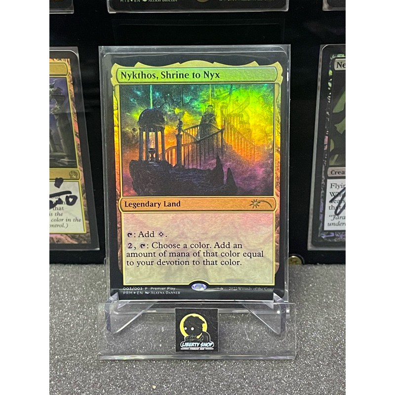 (MTG)(Promotiona) Nykthos, Shrine to Nyx (Premier Play Foil)(EX)(Miss Centering)