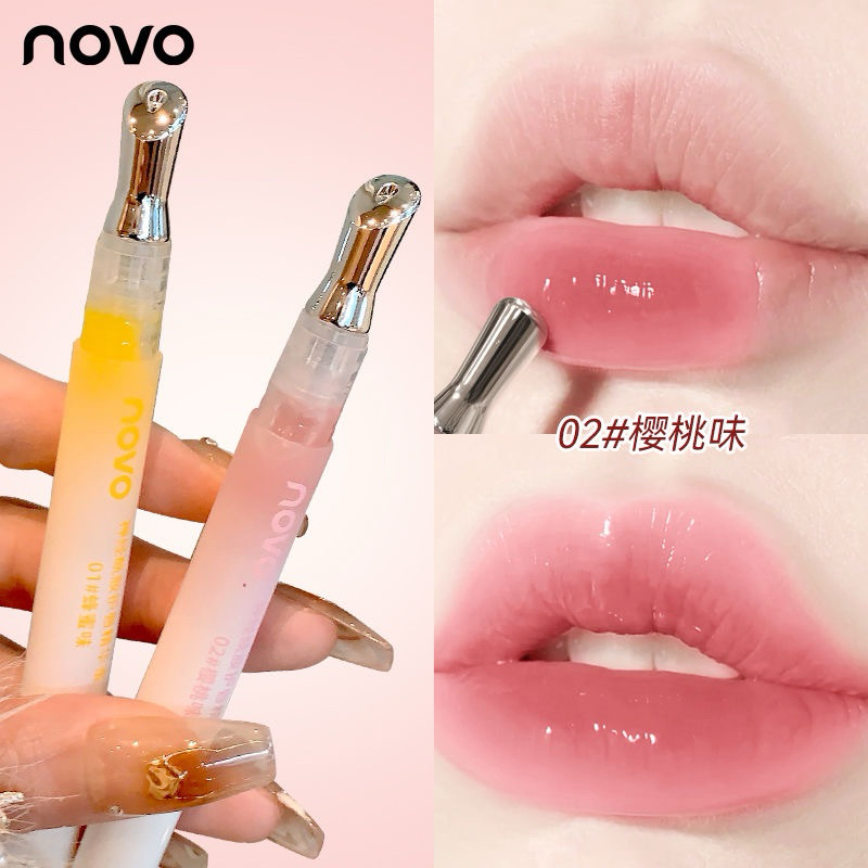 6158 (ใหม่/แท้) NOVO ลิปออยล์ เปลี่ยนสี ปากฉ่ำ ปากนุ่มฟู ลิปบำรุง CERAMIDE LIP BALM