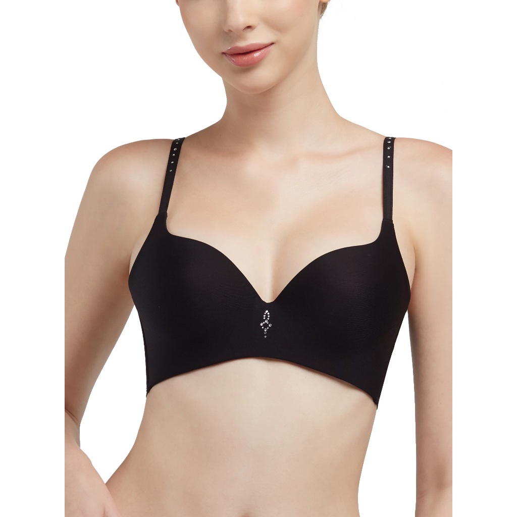 Wacoal Push Up Bra บราไร้โครง ดันทรงอกสวย รุ่น WB5X41 สีดำ (BL)