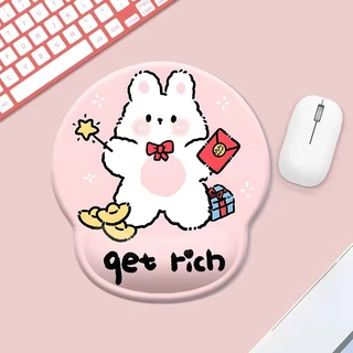 🔥พร้อมส่ง🔥 แผ่นรองเมาส์ซิลิโคน พร้อมซิลิโคนรองข้อมือ ลายการ์ตูนน่ารัก