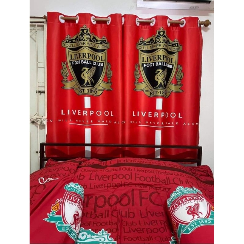 แนะนำ ผ้าม่าน ผ้าม่านลิเวอร์พูล⚽️กันแสงUV🌎ขนาดต่อผืน100×135Cm.ราคาต่อผืนไม่มีราว💥กันแสง80%🏡 ราคาพิเศษ มีเก็บเงินปลายทาง