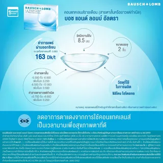 Bausch & Lomb : Ultra คอนแทคเลนส์รายเดือน (1 Box : 1 Pair)