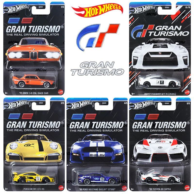 โมเดลรถเหล็ก Hot Wheels ชุด GRAN TURISMO THE REAL DRIVING SIMULATOR (ครบชุด5คัน)
