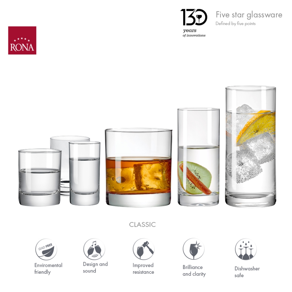 แก้วน้ำ ค็อกเทล ช็อต Rona Classic tumbler (1 ใบ)