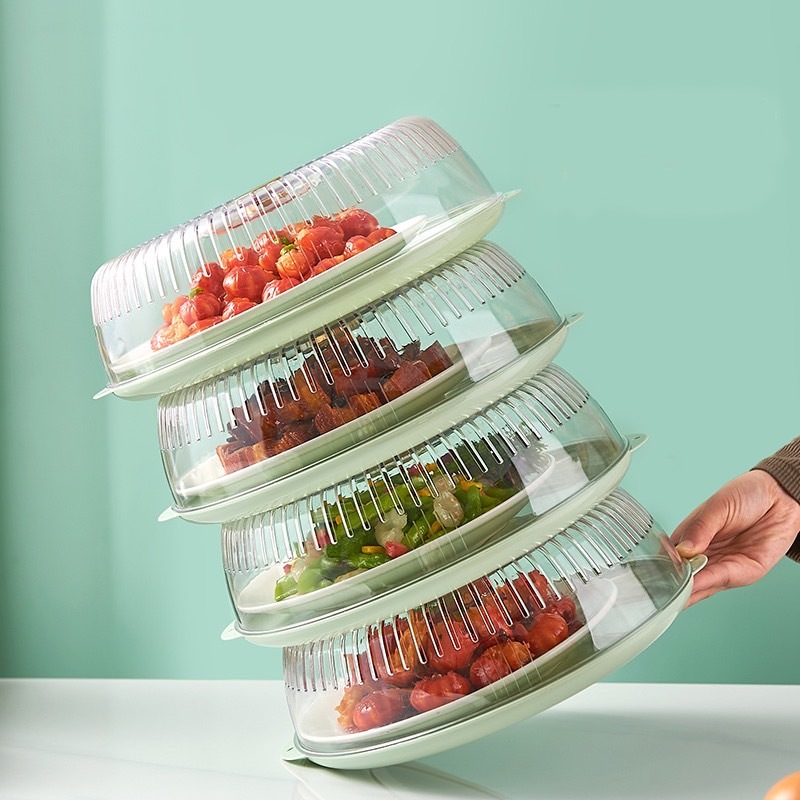 E-item ฝาครอบอาหาร ชั้นครอบอาหารทรงกลมแบบใส ครอบอาหารพร้อมถาดป้องกันแมลงฝาชีทรงกลม เก็บอุณภูมิ(A231) - รูปที่ 5