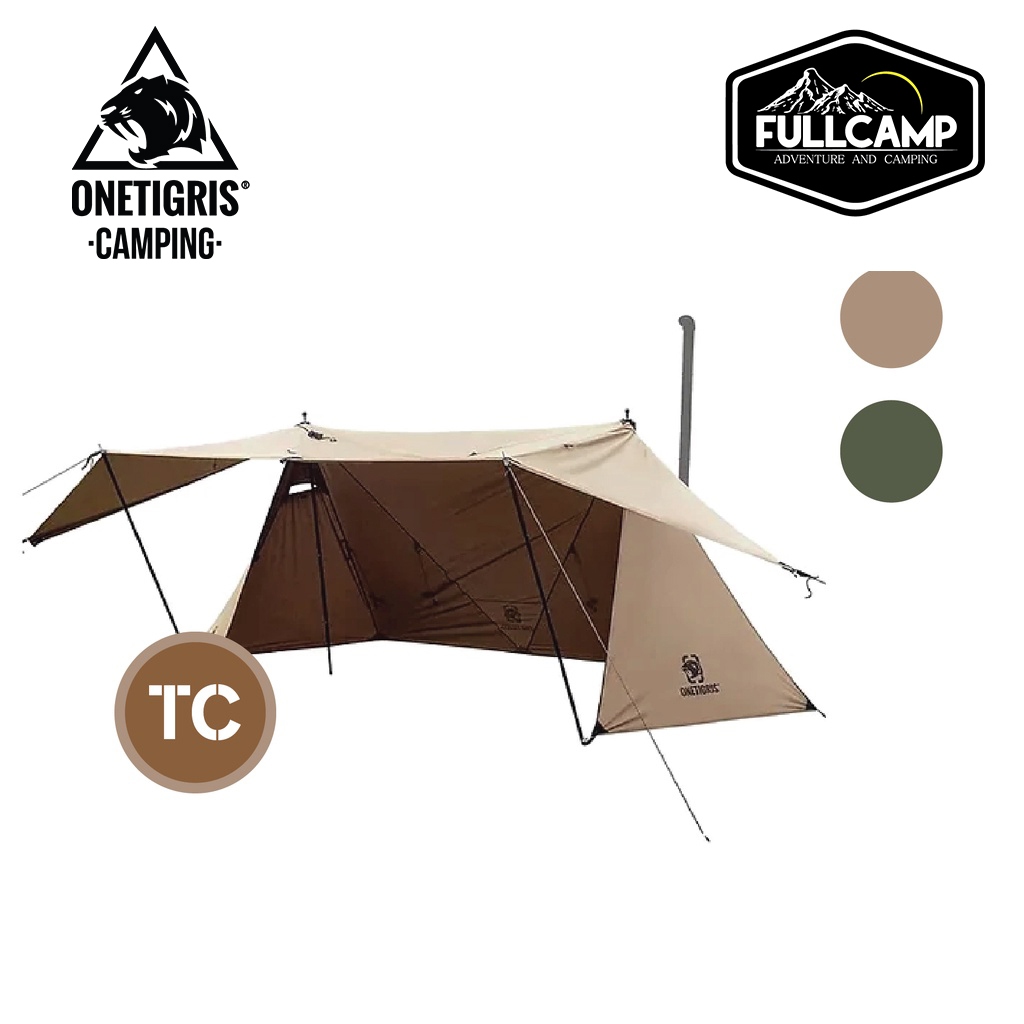 OneTigris T/C ROC SHIELD Bushcraft Tent เต็นท์กำบัง Shelter เต็นท์บุชคราฟ เต็นท์แคมป์ปิ้ง ผ้า TC