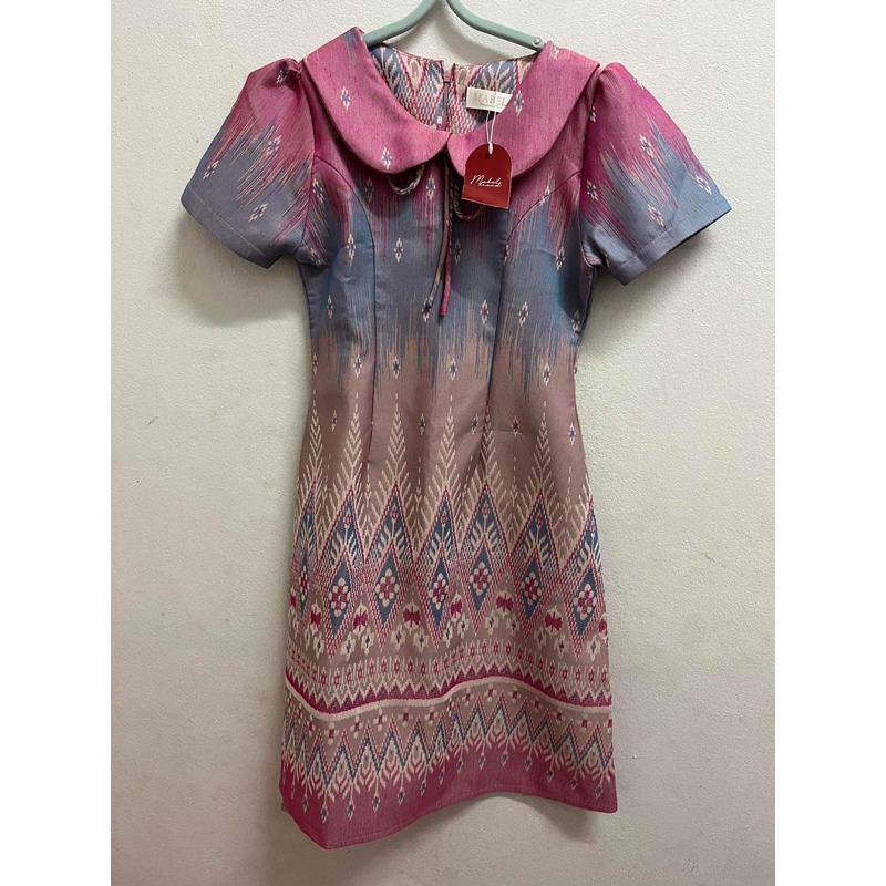 เดรสทำงานผ้าไทย mabel