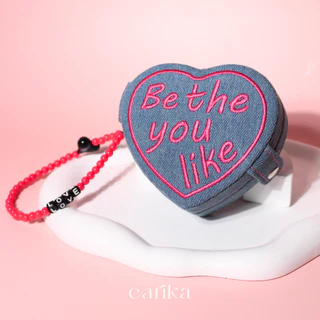 earika.earrings - denim jewelry box กล่องเครื่องประดับเนื้อผ้าเดนิม ลายบาร์บี้ มีสายคล้อง พกพาสะดวก