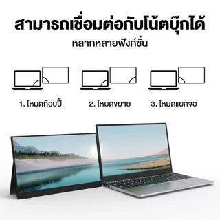 จอภาพแบบพกพา PORTABLE MONITOR 15.6นิ้ว 1080P IPS แบบพกพาลำโพงคู่ในตัวรองรับการใช้งานกับคอมพิวเตอร์แล็ปท็ เชื่อมต่อกับคอน