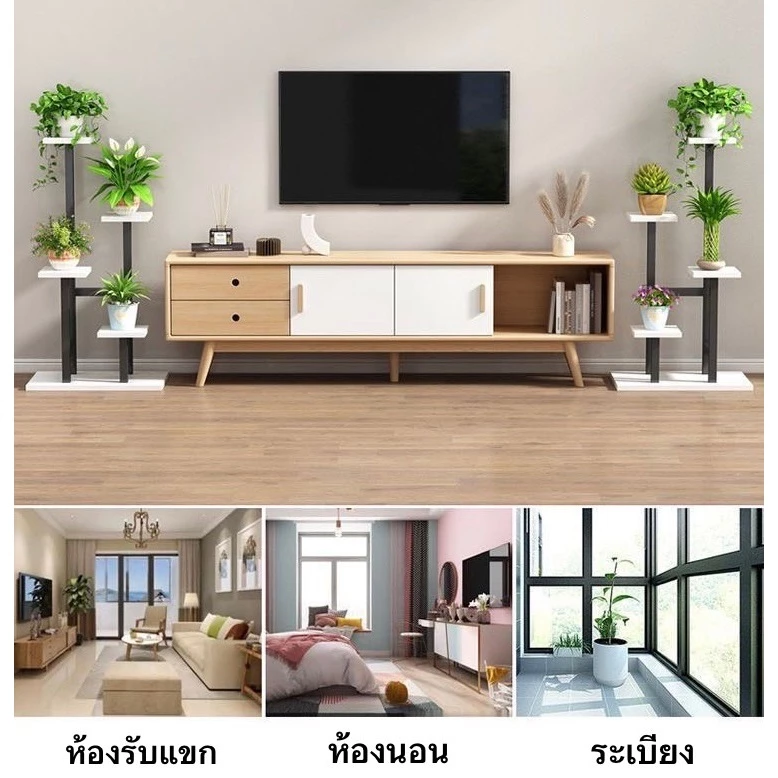 ชั้นวางต้นไม้ 3/4/5ชั้น ชั้นวางของ ห้องนั่งเล่น ลอน ในบ้าน ใช้ในบ้าน ระเบียง ชั้นวางของทำจากเหล็กหลายชั้น รางต้นไม้ thumbnail 5