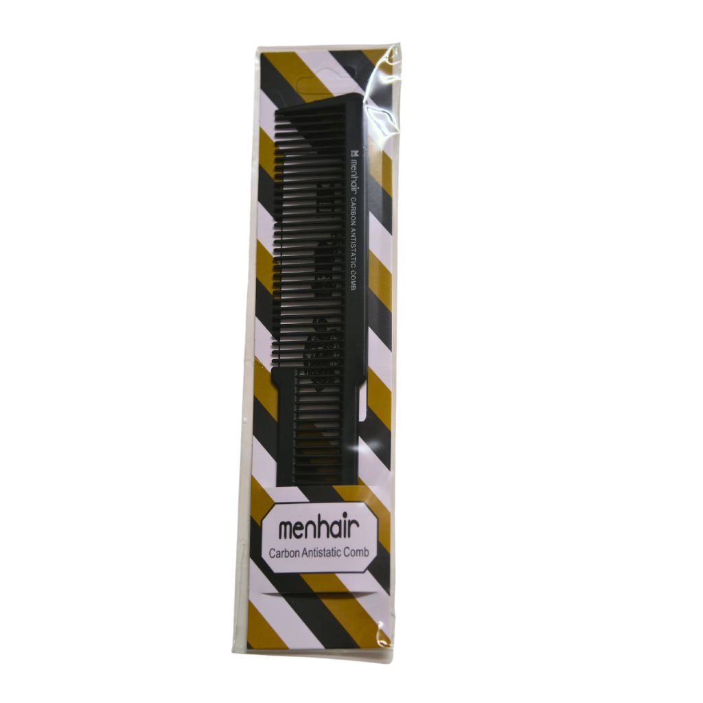 MENHAIR หวี CARBON เเท้ ANTISTATIC NO.01 รุ่นด้ามจับใหญ่
