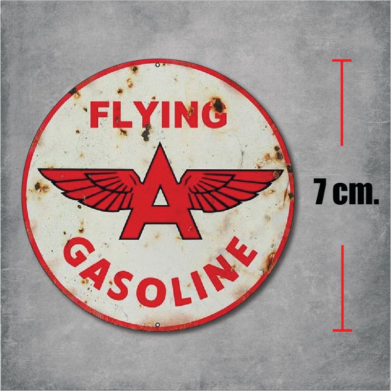 sticker pvc flying gasoline สติกเกอร์วินเทจ ฟลายอิ่ง แก๊สโซไลน์ งานออฟเซ็ทแท้ pvc กันน้ำ กันแดด