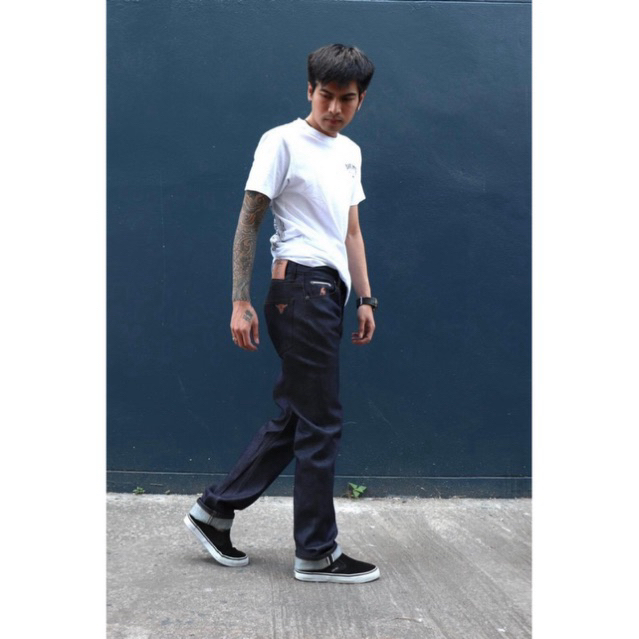 𝐁𝐈𝐆 𝐁𝐔𝐋𝐋 𝐃𝐄𝐍𝐈𝐌 𝐋𝐨𝐭 𝐊𝐀𝐈𝐇𝐀𝐑𝐀 𝟏𝟒 𝐨𝐳 𝐋𝐈𝐌𝐈𝐓𝐄𝐃 ผ้าญี่ปุ่นผสมผ้ายืดริมขาว กางเกงยีนส์ผู้ชายทรงกระบอกตรง ลิขสิทธิ์แท้ แถมถุงผ้า - รูปที่ 3