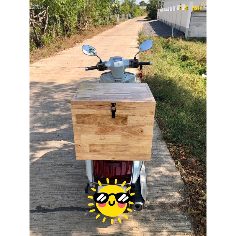 กล่องไม้ท้ายมอเตอร์ไซค์แบบพับ
