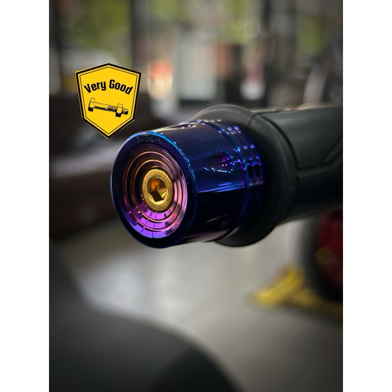 อุดปลายแฮนด์บูทจี้ลายหยดน้ำ X-MAX สแตนเลสแท้ มี 3 สี เงิน ทอง ไทเท