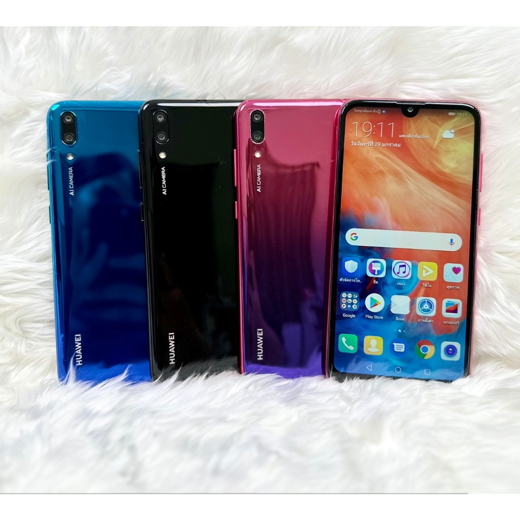 Huawei Y7pro(2019)โทรศัพท์มือสองพร้อมใช้งานสภาพสวยพร้อมใช้งาน(ฟรีชุดชาร์จ)
