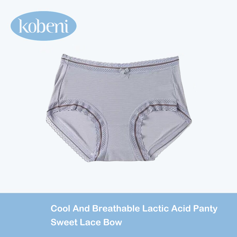 KOBENI Free Size กางเกงในลูกไม้ Cotton- Ice silk เนื้อนุ่มลื่น บางเบาใส่สบาย ระบายอากาศได้ดี
