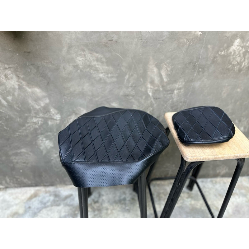 หนังเบาะ หน้า-หลัง Yamaha PG-1 Japan Style 🇯🇵 ลายข้าวหลามตัดดำ(Upholstery fabric)