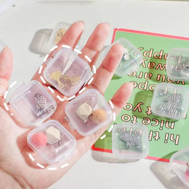 M008 กล่องพลาสติกใสขนาดเล็ก เก็บเครื่องประดับ พร้อมส่งจากไทย (*ขั้นต่ำ 5 ชิ้น)