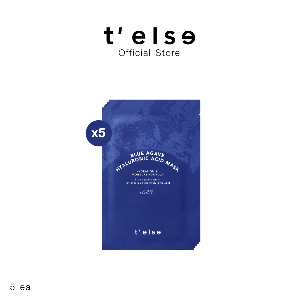 T'else Blue Agave Hyaluronic Acid mask (5แผ่น)