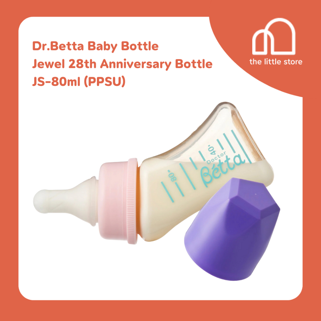 Dr.Betta Baby Bottle Jewel 28th Anniversary Bottle JS-80ml (PPSU) ขวดนมคอมาตรฐาน จุกนมรูจุกวงกลม น้ำ