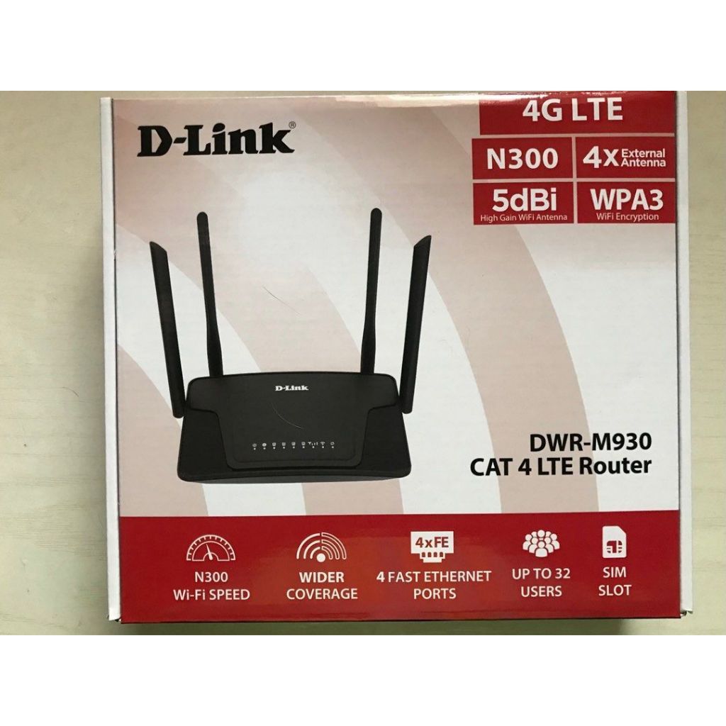 ⚡️เร้าเตอร์ใส่ซิม 4 เสา⚡️4G Router D-LINK (DWR-M930) 4G LTE Router ใส่ซิมใช้งานได้ทันที รองรับซิมทุกเครือข่ายในไทย 3y. ราคา ถูกที่สุด ดีลบีเคเค แกลเลอรีภาพที่ 9